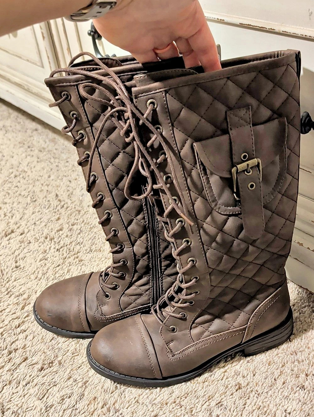 Global Win 19Y23 Brown Combat Boots US 8